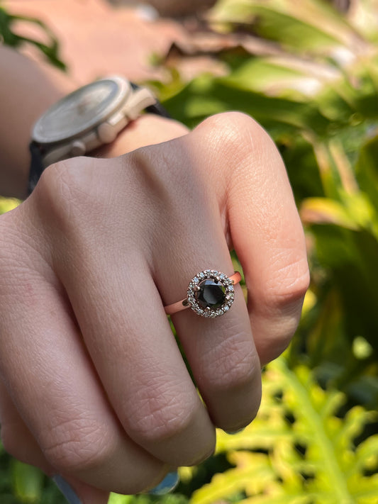 Diamante Negro con Halo