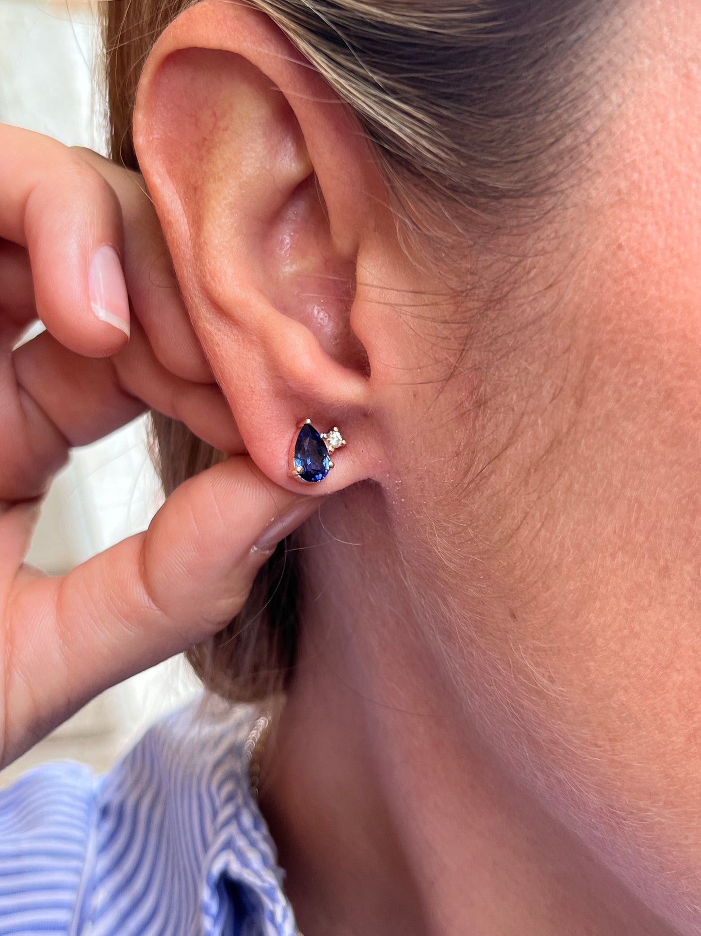 Aretes Zafiro Gota