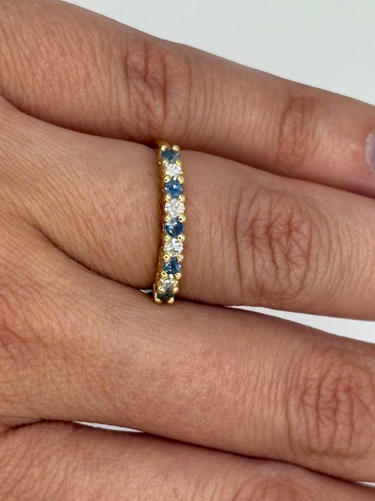 Churumbela Combinada Zafiros y Diamantes 2 mm