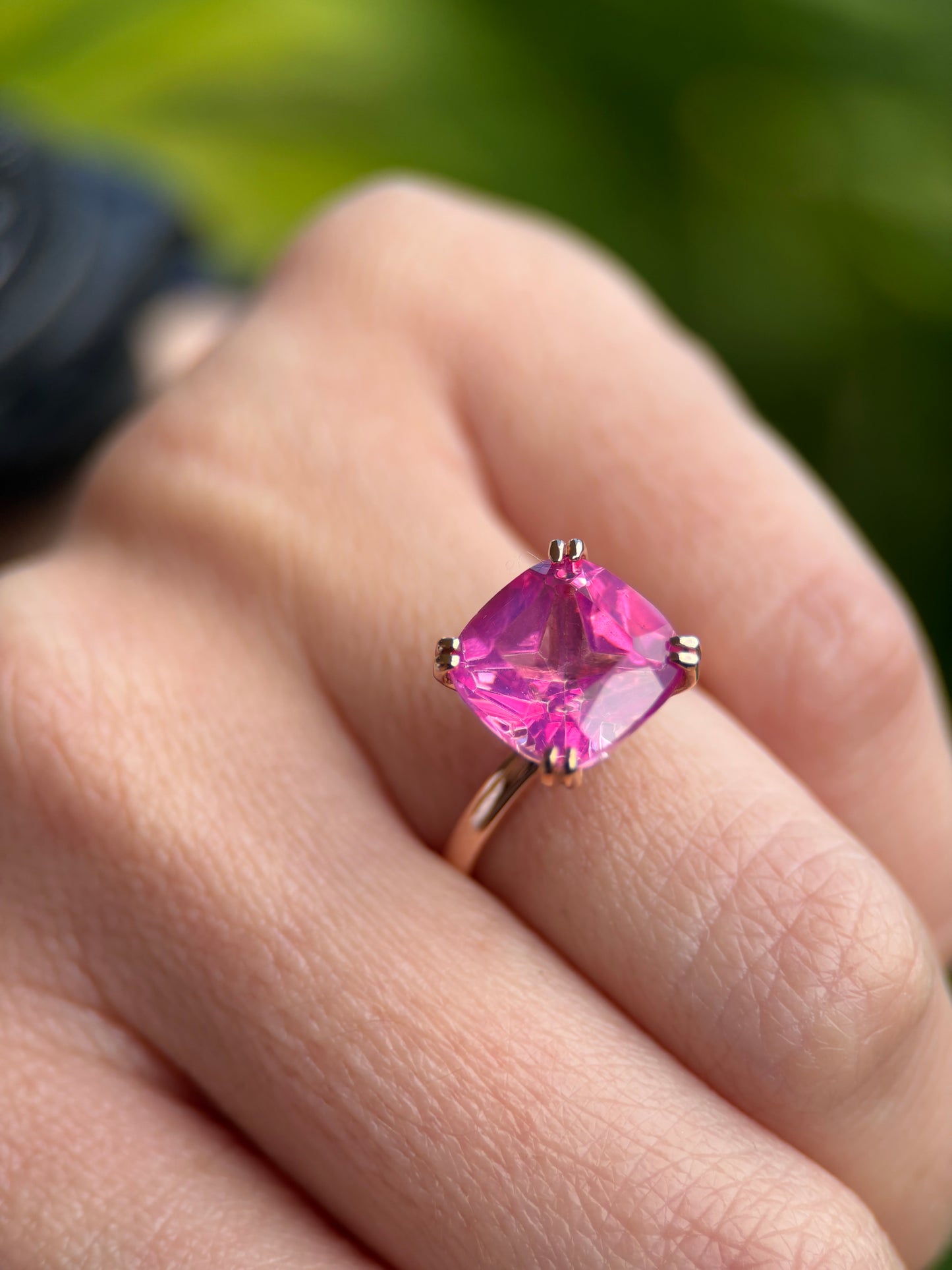 Anillo Topacio Rosa Jumbo