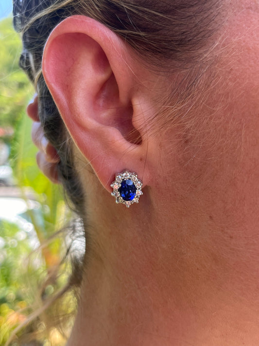 Aretes Roseta Zafiro