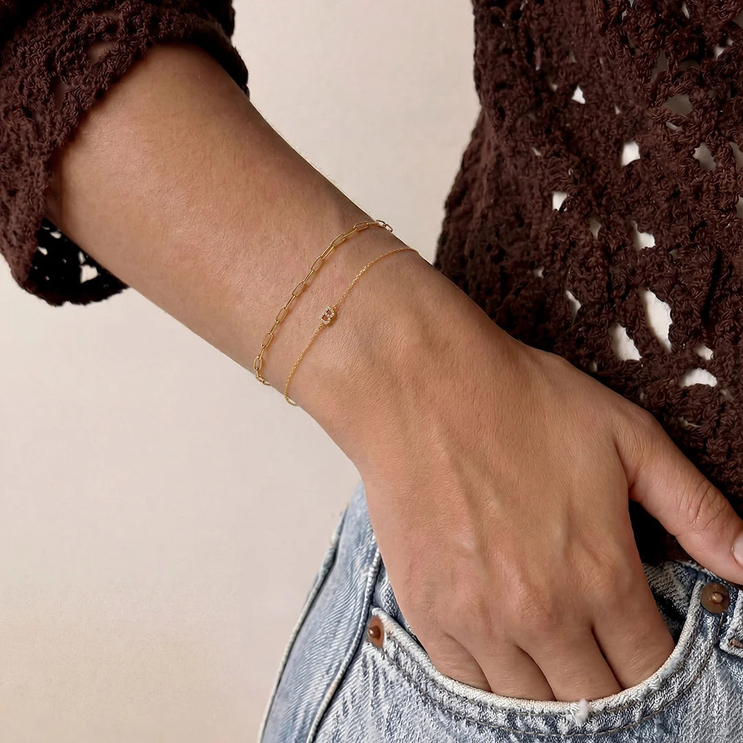 Pulsera Letra Pavé