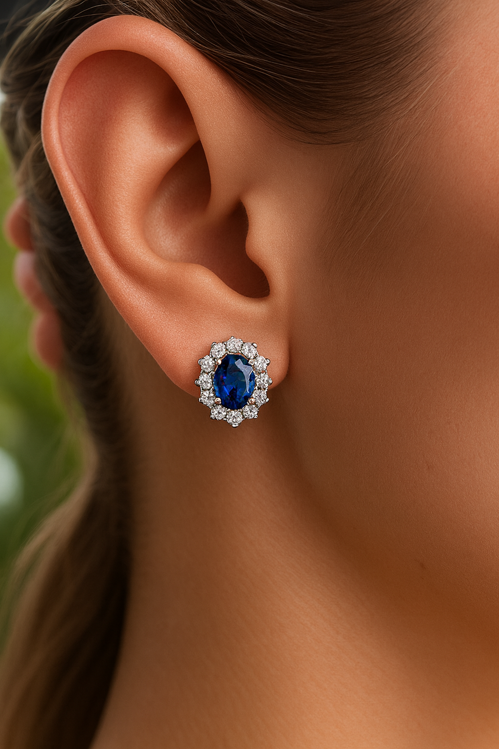 Aretes Roseta Zafiro