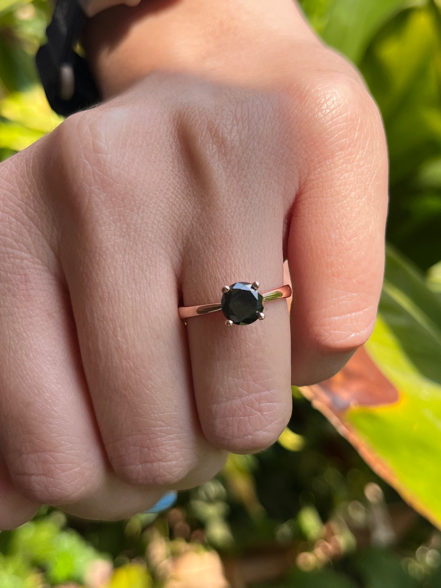 Solitario Diamamante Negro