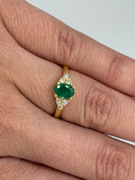Anillo Lorenza Esmerlada