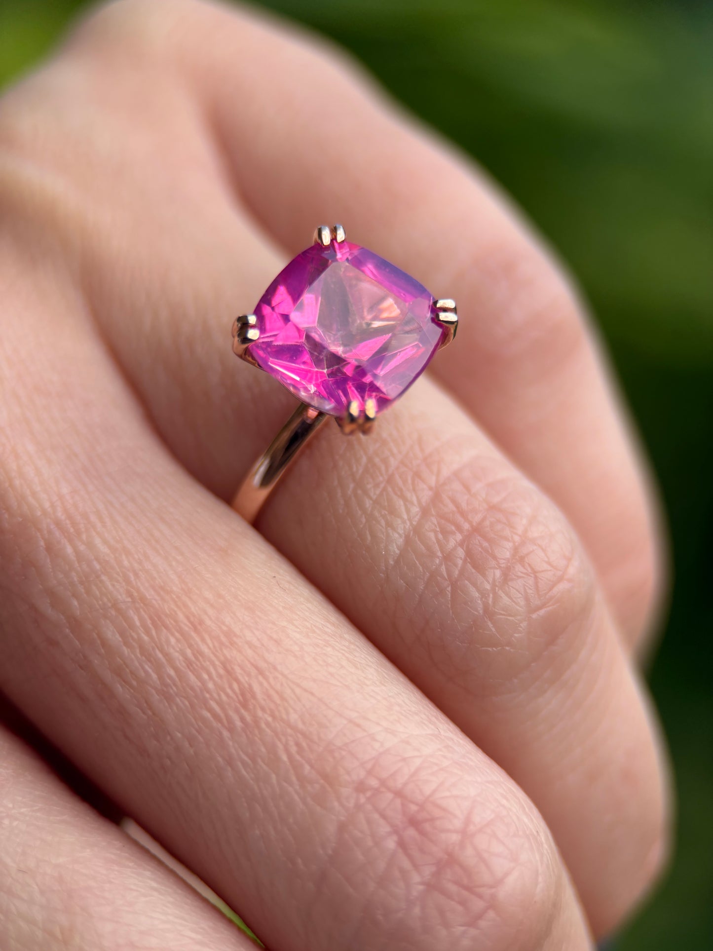 Anillo Topacio Rosa Jumbo