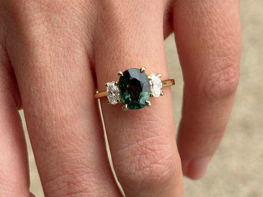 Anillo Zafiro Verde