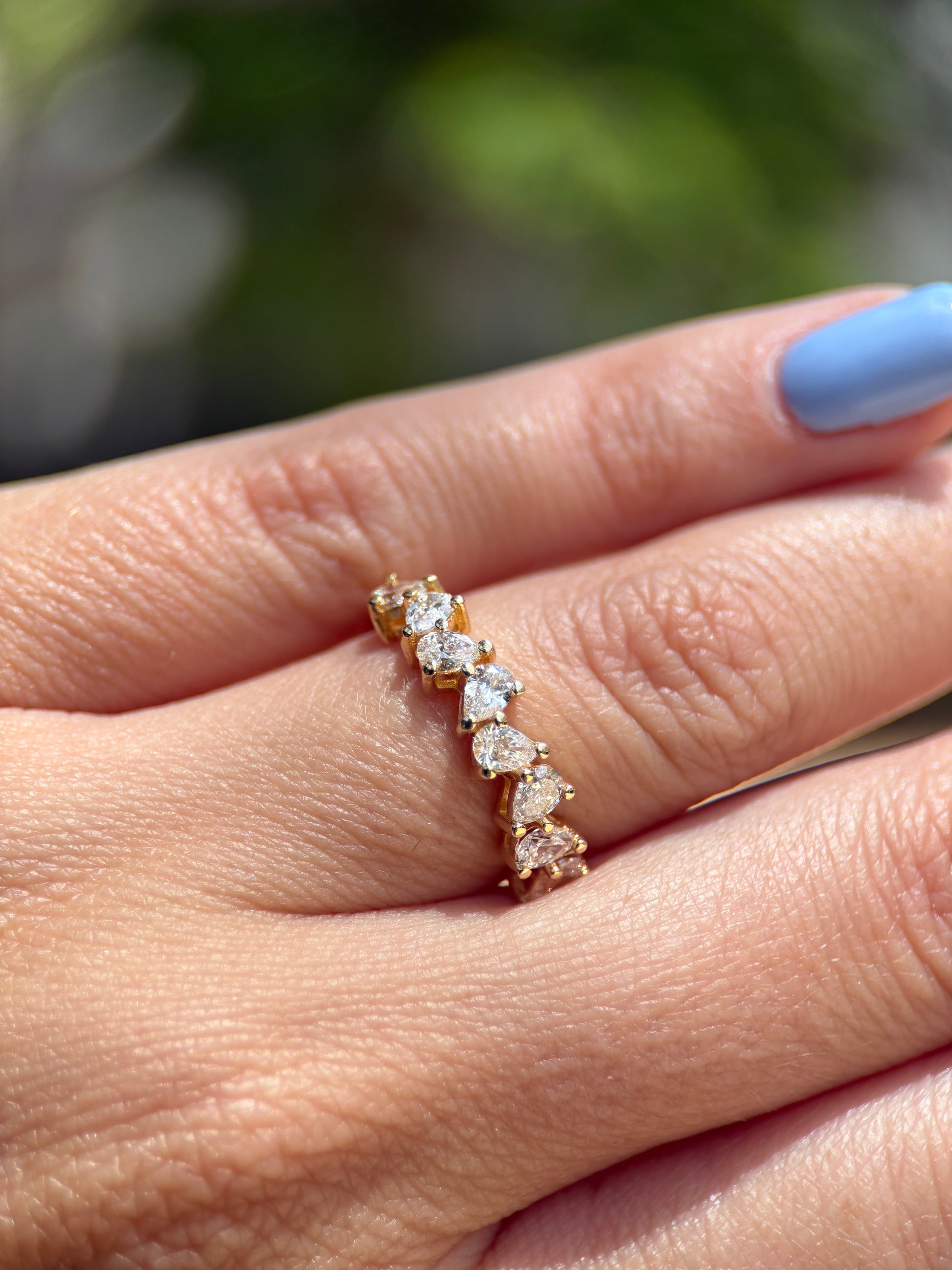 Churumbela Valentina de diamantes corte gota – joyería fina en oro de 14K | Emiliana