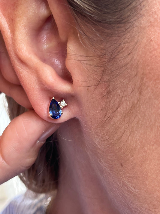 Aretes Zafiro Gota
