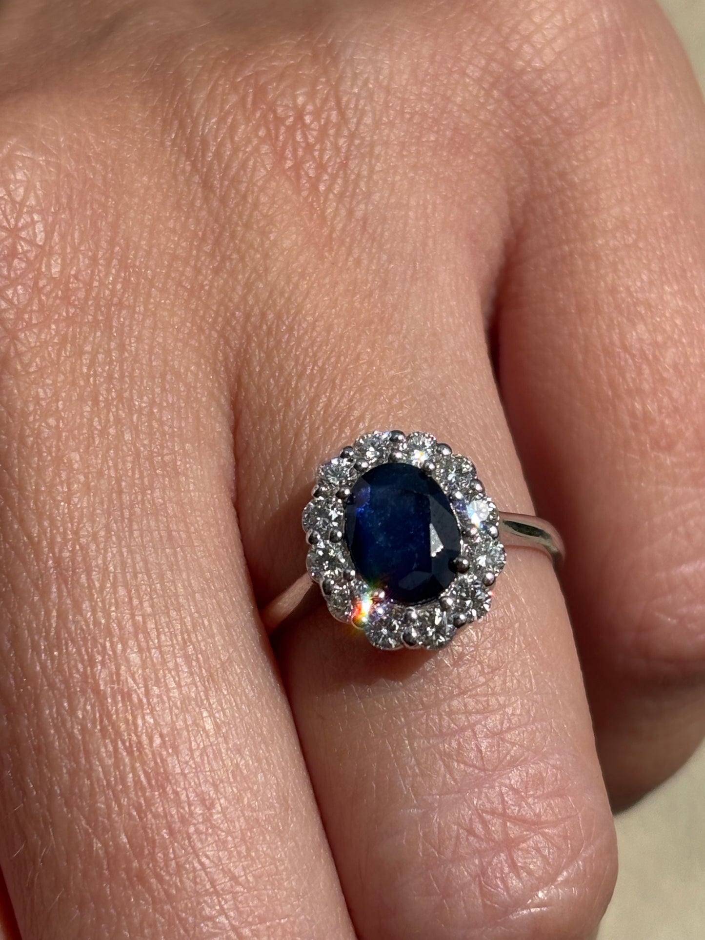Anillo Diana Zafiro 8x6