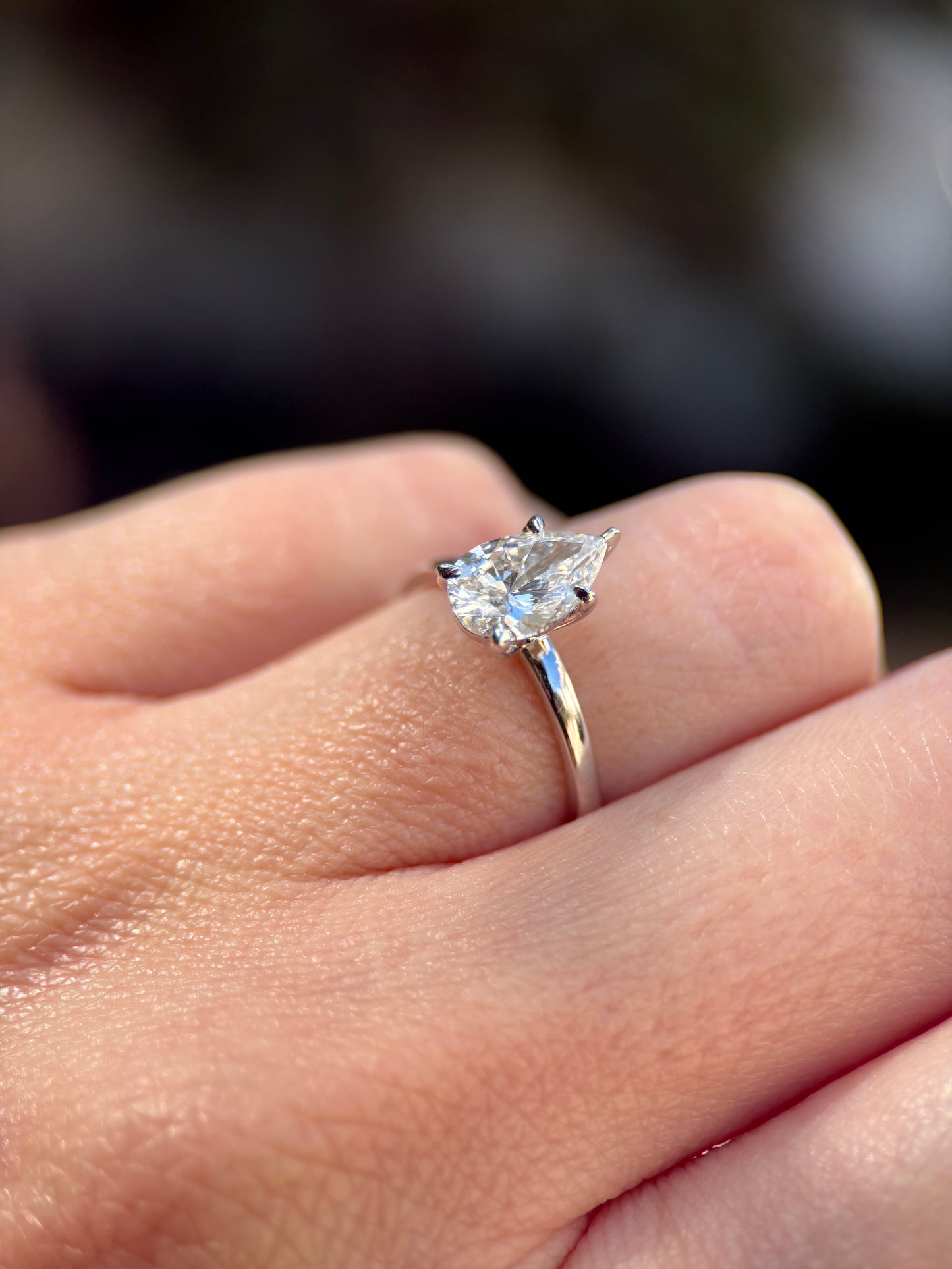 Solitario Pera 1.5 Cts
