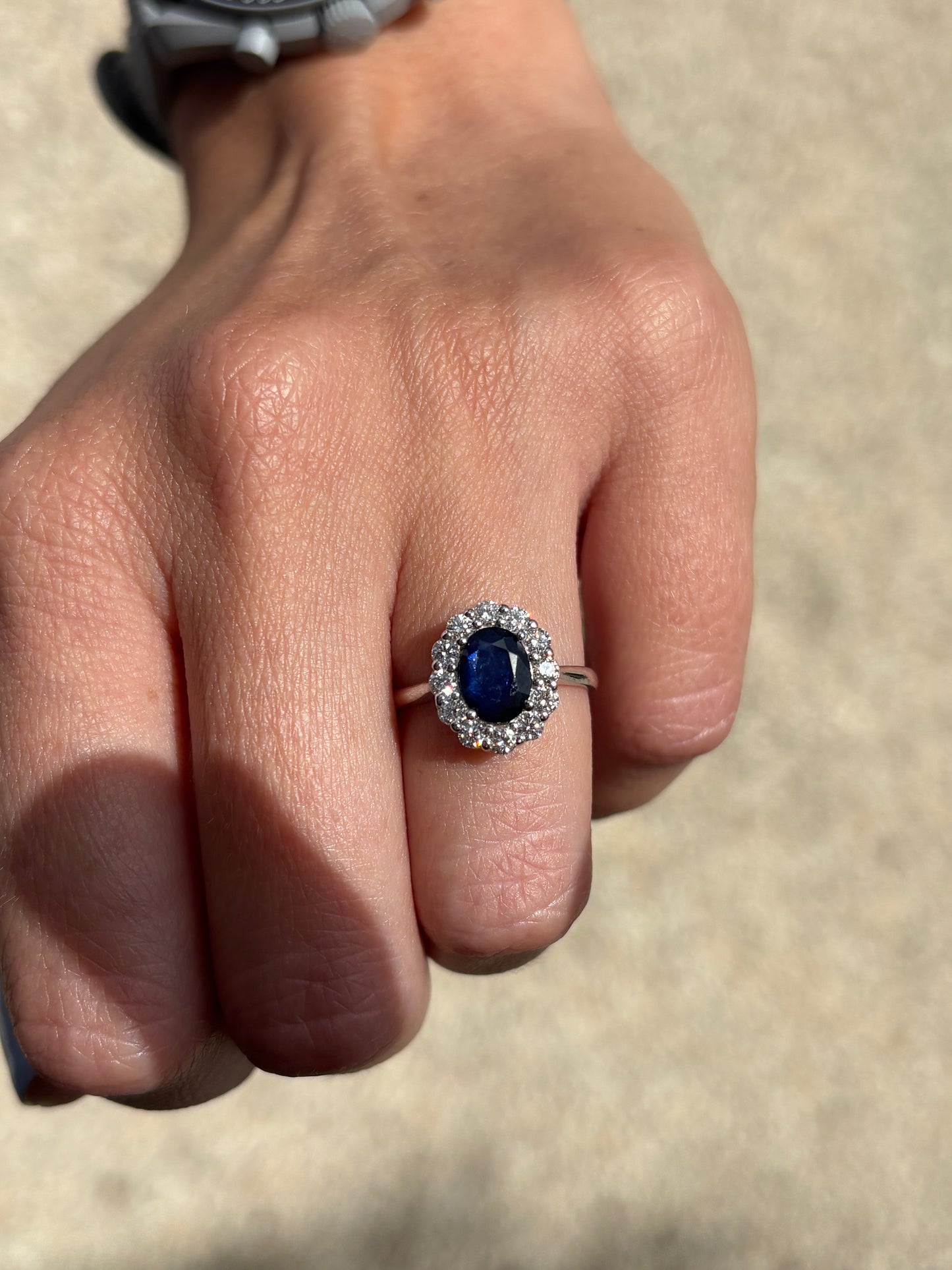 Anillo Diana Zafiro 8x6
