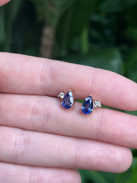 Aretes Zafiro Gota