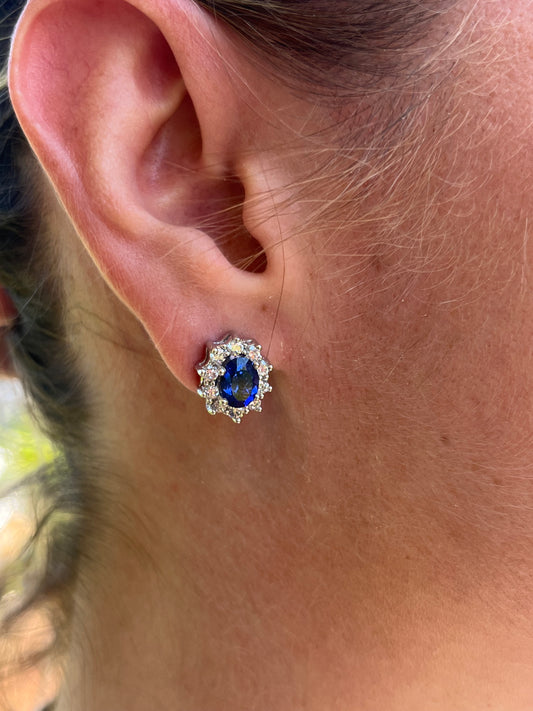 Aretes Roseta Zafiro