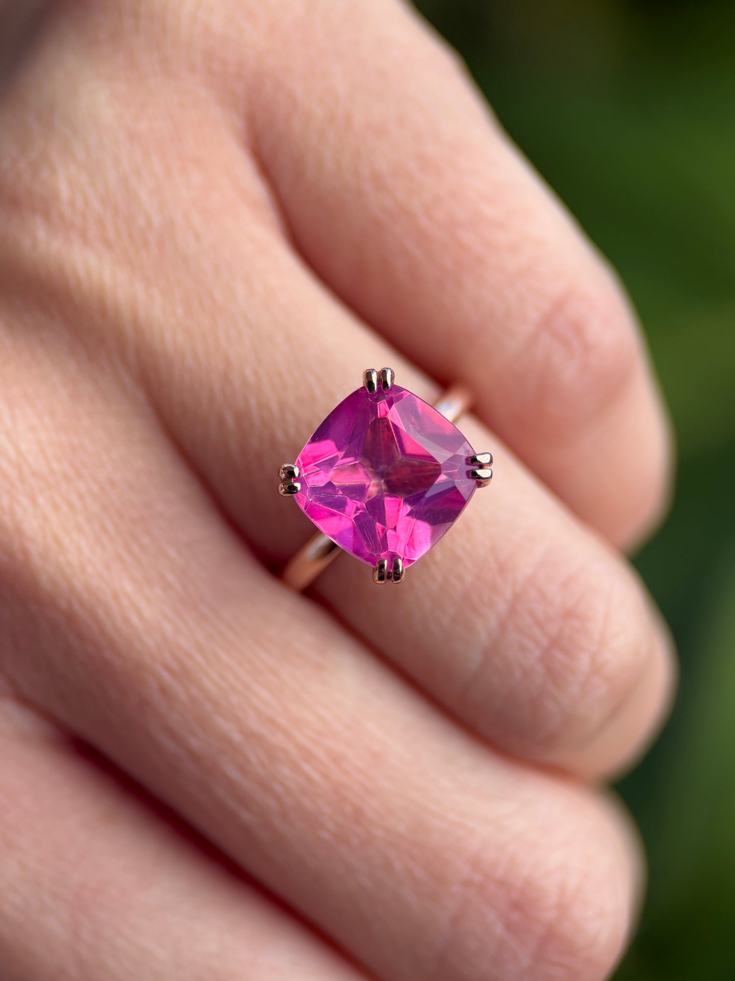 Anillo Topacio Rosa Jumbo