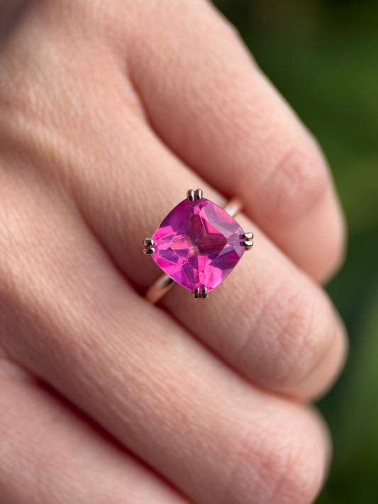 Anillo Topacio Rosa Jumbo