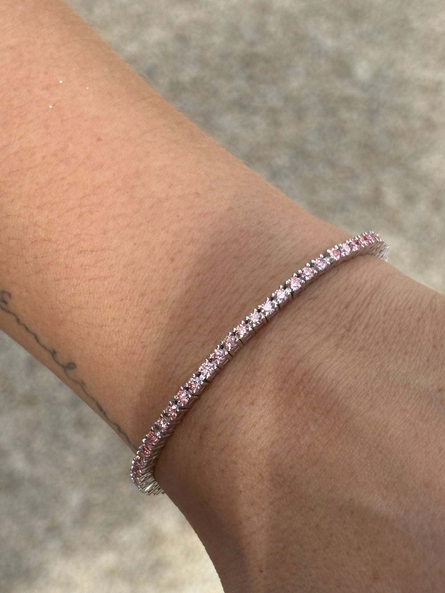 Pulsera Tennis Pink 3 CTs