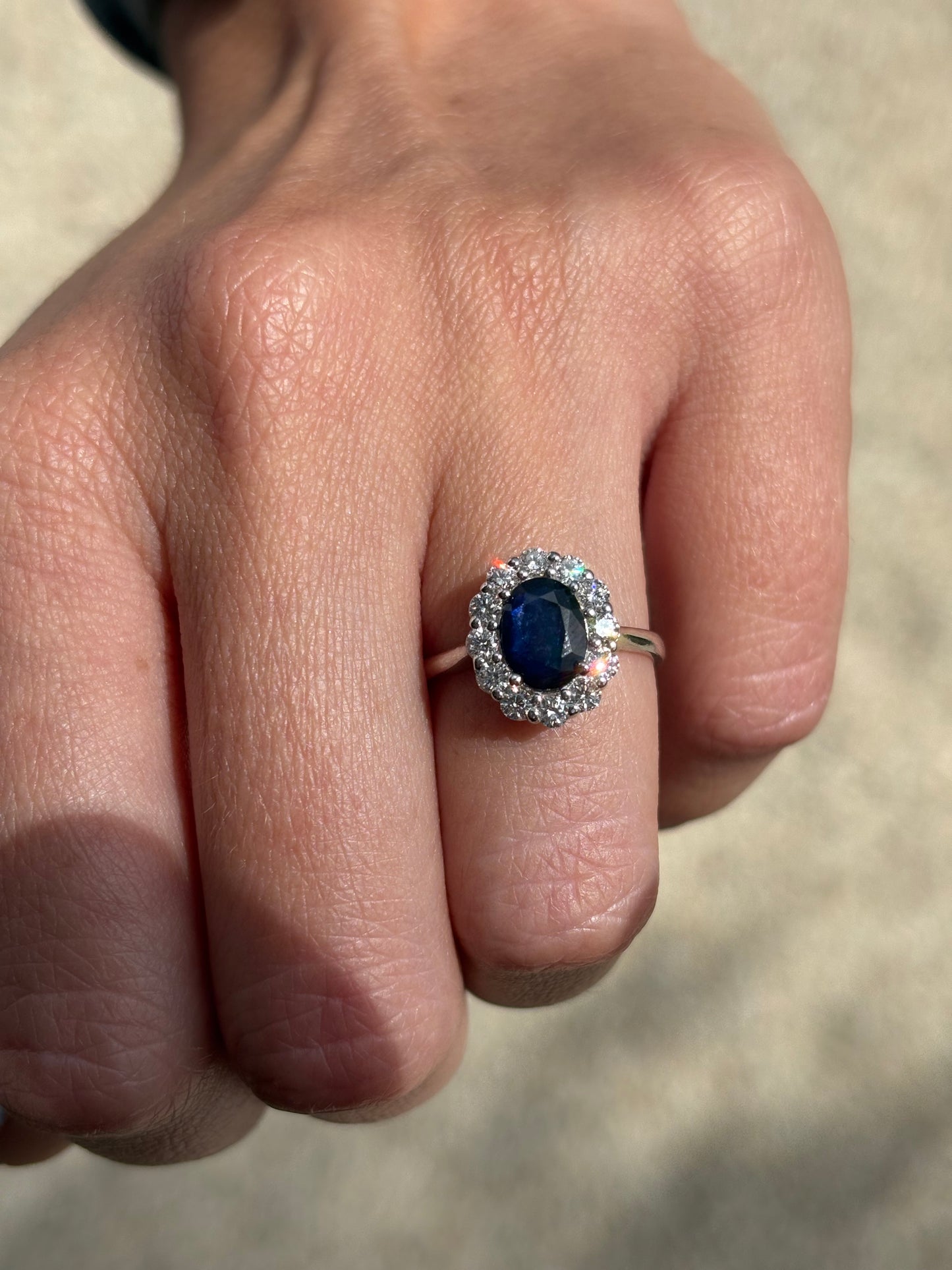 Anillo Diana Zafiro 8x6