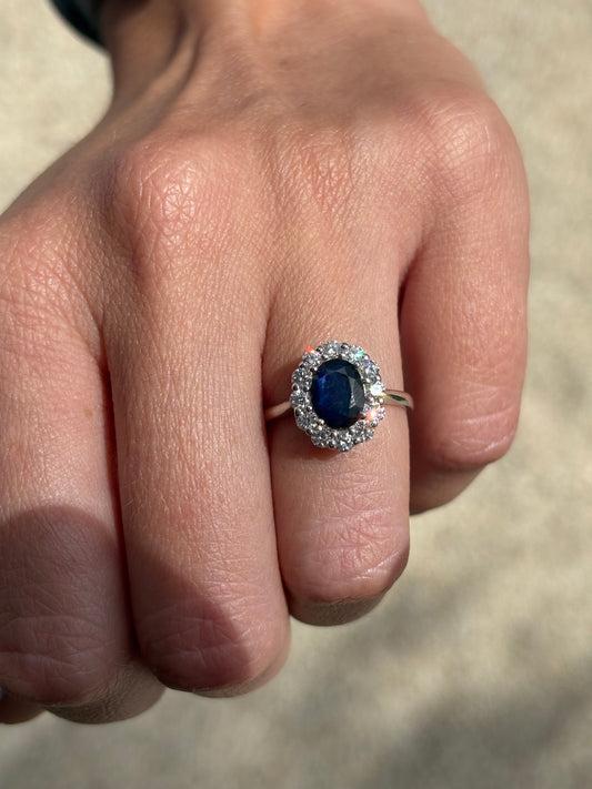 Anillo Diana Zafiro 8x6