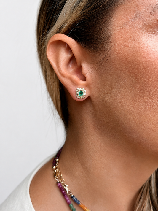 Aretes Doble Halo