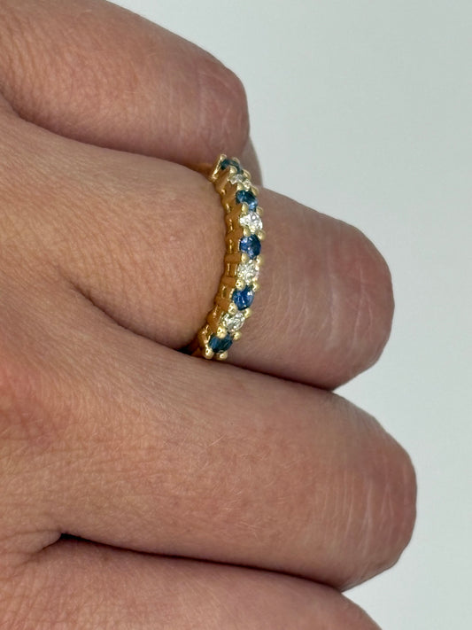 Churumbela Combinada Zafiros y Diamantes 2 mm