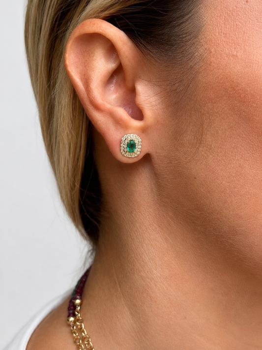 Aretes Doble Halo