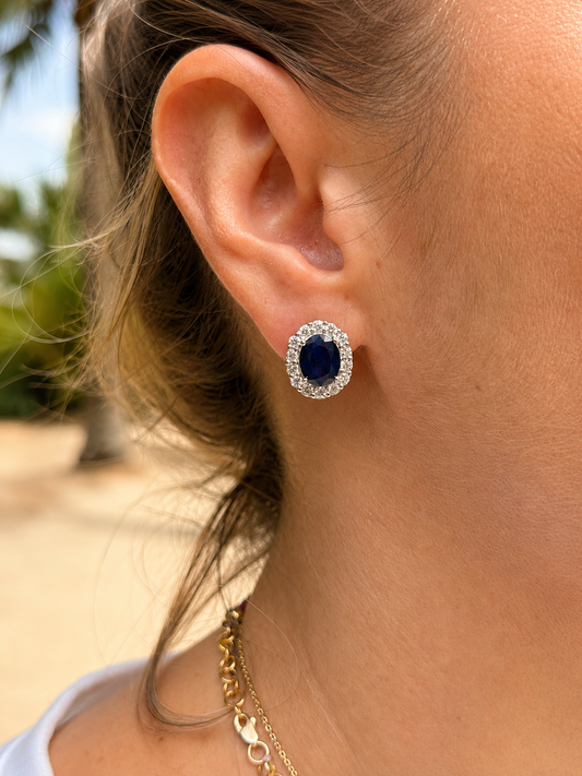 Aretes Diana Zafiro 10x8