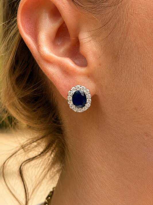 Aretes Diana Zafiro 10x8