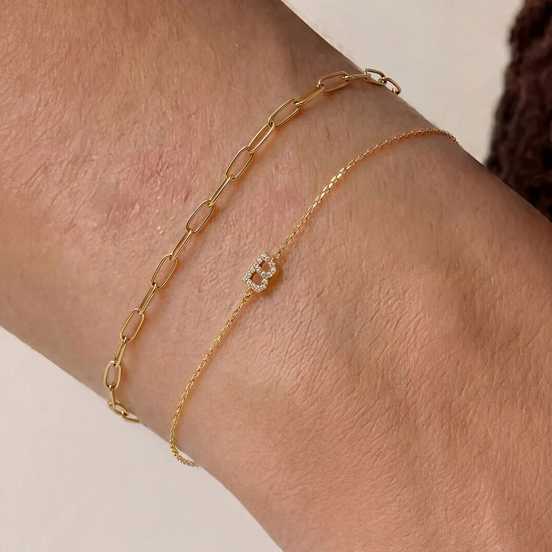 Pulsera Letra Pavé