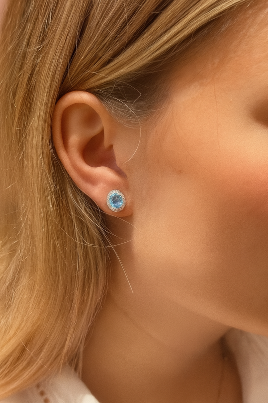 Aretes Giordana Aguamarina